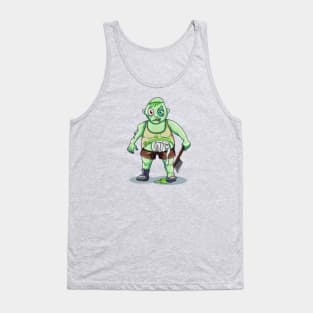 Green Zombie With axe Tank Top